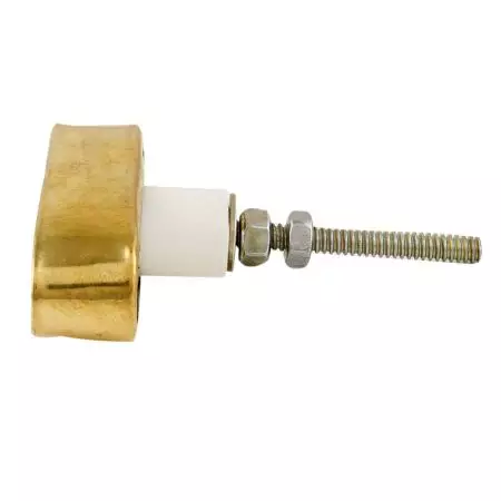 White Capsule Stone Brass Dresser Knobs